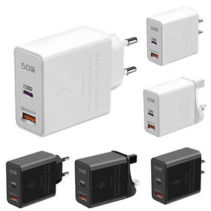 50W Fast Quick Charge 5.0 Multi-Port Wall Charger USB Power Adapter for iPhone - Photo 1 sur 18