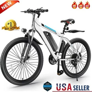 26" Electric Bike 500W Electric Cruiser Bike City Commuter E-Bikes 48V 21Speed - Picture 1 of 37