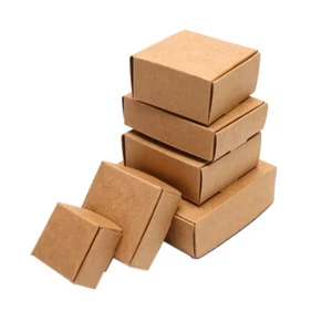 10Pcs/Set Kraft Paper Cube Box Wedding Favor Candy Gift Party Supply CI4UK - Picture 1 of 16