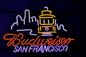 SF San Francisco City Skyline Beer 24"x20" Neon Light Lamp Sign Bar Wall Decor - Picture 1 of 13