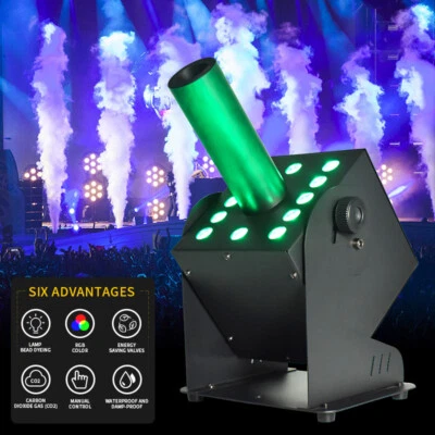 LED Co2 Jet Machine DMX Control Fog Machine 12x3W LED Light Party Disco Dj Event - Image 1 of 4