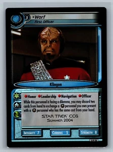 Star Trek CCG 2E Worf First Officer #0 P 24 Foil Promo Card TCG - Picture 1 of 2