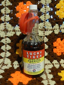 Lucky Tiger Special Formula Hair Tonic ~ Glass Bottle, Contents & Comb '50s-'60s - Imagen 1 de 9