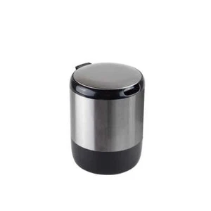 Stainless Steel and Plastic Car, & Kitchen Counter Top Trash Can With Lid, 3 L. - Picture 1 of 2
