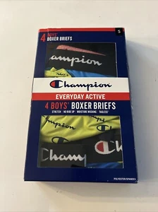 Champion Boxer Briefs Boys Small Everday Active Underwear 4 Pack - Picture 1 of 2