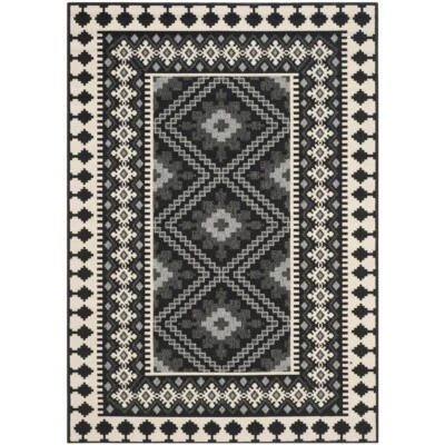 Alfombra SAFAVIEH Exterior VER099-0421 Veranda Negra/Crema Foto 1 de 4