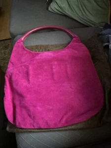 Devi Kroell Purple Suede Handbag - Picture 1 of 4
