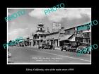 OLD 8x6 HISTORIC PHOTO OF GILROY CALIFORNIA VIEW OF THE MAIN STREET c1930