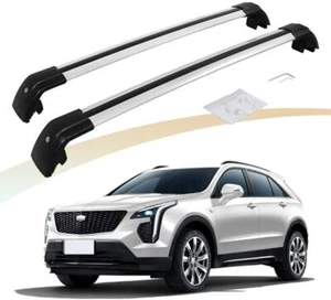 2Pcs Fit for Cadillac XT4 2019 2020 Aluminum Roof Rail Rack Cross Bar Crossbar  - Bild 1 von 9