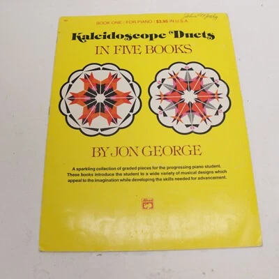 Jon George Kaleidoscope Duets in Five Books No 1 Piano Songbook 1974 Alfred - Image 1 of 4