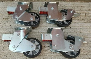 4 x HD Federrollen 160x50mm Räder BLICKLE Lenk + Gebremst HQ Rolle 1,6 Tonnen - Bild 1 von 12