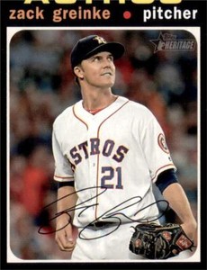2020 Topps Heritage Base #149 Zack Greinke - Houston Astros