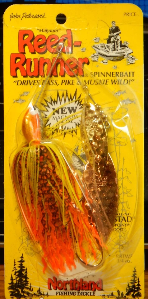 NORTHLAND JOHN PETERSON'S REED RUNNER SPINNERBAIT IN PUNKINSEED COLOR 3/4OZ NIP - Image 1 of 1