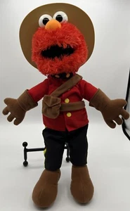 2012 Sesame Street Elmo Canadian Mountie 16" Bean Bag Plush RARE GUND #320433 - Picture 1 of 13