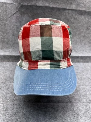 Армейская кепка облегающая для взрослых один размер красный белый синий клетчатый хлопок эластичная спина - Изображение 1 из 4