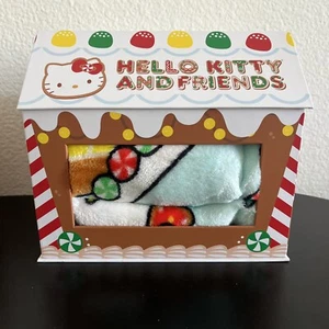 Hello Kitty Christmas Gingerbread Throw 46”x60”Blanket, An Hello Kitty Pillow - Picture 1 of 8