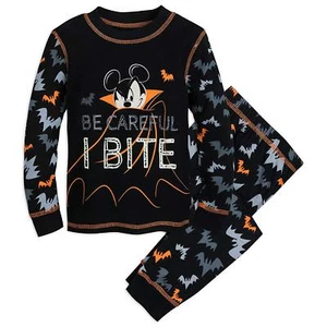 Disney Mickey Halloween 2 PC Long Sleeve Tight Fit Pajama Set Boy Size 5 6 - Picture 1 of 1