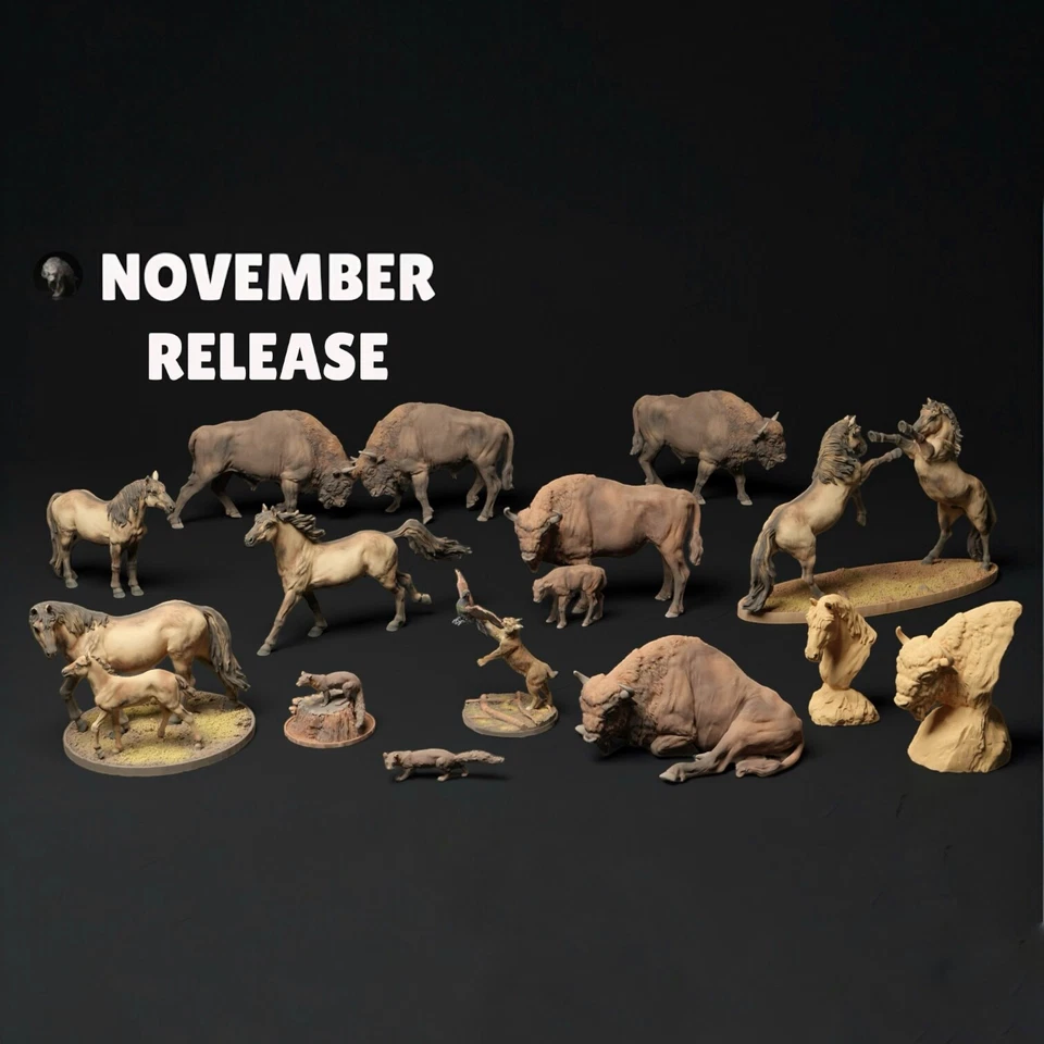 Figure Degli Animali Del Nord II Miniature Non Dipinte 1:43 Diorama Modellismo - Immagine 1 di 1