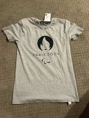 Camiseta Juegos Olímpicos de París 2024 Talla Pequeña Nueva Con Etiquetas Gris Deportes Francia Verano Foto 1 de 4