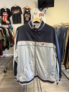Vintage Quiksilver Jacket Mens XLarge Blue Track Zip-Up Jacket Logo Y2K Surf - Picture 1 of 7