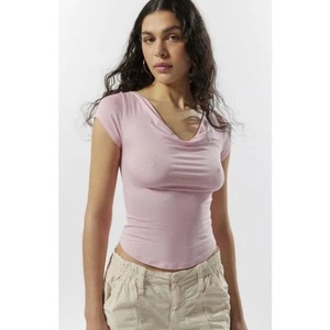Urban Outfitter Silence + Noise Lara Cowl Neck Plum Prune Cropped Top Small NEW - Picture 1 of 11