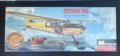 Monogram 85-0123 Cessna 180 1:41 Vintage Kit Factory Sealed - Image 1 of 4