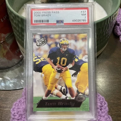 Press Pass Tom Brady 2000 PSA 7 Foto 1 de 2