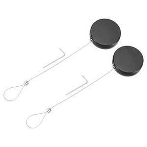 3.3ft Retractable Cable Security Lock with Latch Wrench 150 g Black,2 Pack - Zdjęcie 1 z 7
