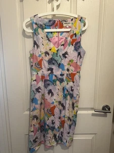 MIRANDA SKOCZEK Gorman Mini Dress Size 10 Viscose Cotton Multicoloured Short Sle - Bild 1 von 4