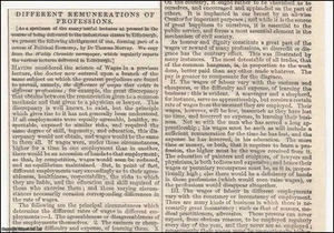 1837. DIFFERENT REMUNERATIONS OF PROFESSIONS, BY DR. THOMAS MURRAY. FEATURED IN - Picture 1 of 1