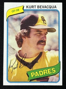 Carta Baseball 1980 Topps #584 Kurt Bevacqua San Diego Padres Vintage MLB - Foto 1 di 2