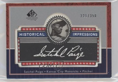 2003 SP Legendary Cuts Historical Impressions /350 Satchel Paige #L-SP HOF - Image 1 of 2