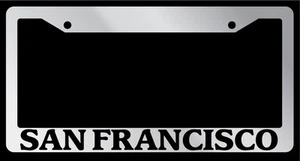 Chrome License Plate Frame "San Francisco" Auto Accessory Novelty - Picture 1 of 1