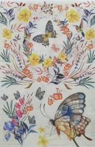 Reispapier für Decoupage Scrapbook Basteln Blumen Schmetterling 1077 - Bild 1 von 1