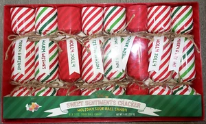 NUEVO CARAMELO BOLA AGRIA POPPERS GALLETA NAVIDAD 8 PIEZAS GRANDE! DECORACIÓN MESA ROJO VERDE - Imagen 1 de 2