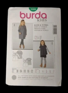 Girls Dress And Tunic Burda Kids Sewing Pattern 9504  - Picture 1 of 3