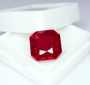 Piedra preciosa suelta rubí rojo natural certificada de 10,63 quilates AAA+ gema de corte octágono de calidad - Imagen 1 de 10