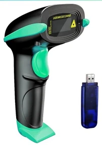 Wireless Barcode Scanner 328 Feet Transmission Distance USB Cordless NADAMOO - Picture 1 of 6