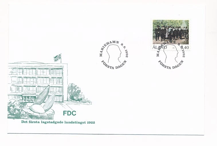 D78503 Edificios Arquitectura Uniformes Militares Parlamento 1992 FDC Aland Foto 1 de 1