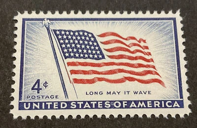1957 U.S. 4c Long May it Wave Stamp U.S. Flag Sc # 1094 Single Stamp MNH OG - Image 1 of 2