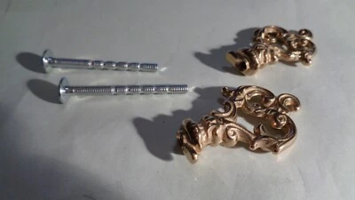 JEU 2 TETES DE CLEF - TIROIR - LOUIS XV -  BRONZE - AVEC VIS AJUSTABLE - NEUF - Photo 1/4