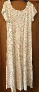 Crabtree & Evelyn Short Sleeve 100% Cotton Nightgown, Floral, Size Small