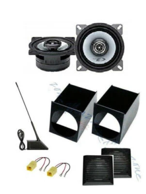 Alpine Set 2 Coffers 10cm Fiat Panda 1>2003 Holders Speakers+Antenna for Car - Image 1 of 4