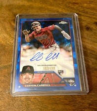CORBIN CARROLL 2023 Topps Chrome Update Sapphire Rookie Card Autograph 102/199