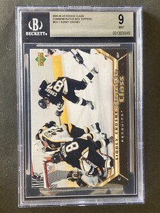 2005 Upper Deck Rookie Class Sidney Crosby Jumbo Boxtopper RC Mint BGS 9