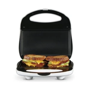 Proctor Silex Sandwich Maker, Nonstick Surface, Compact, Easy to Store, White, 2 - Picture 1 of 7
