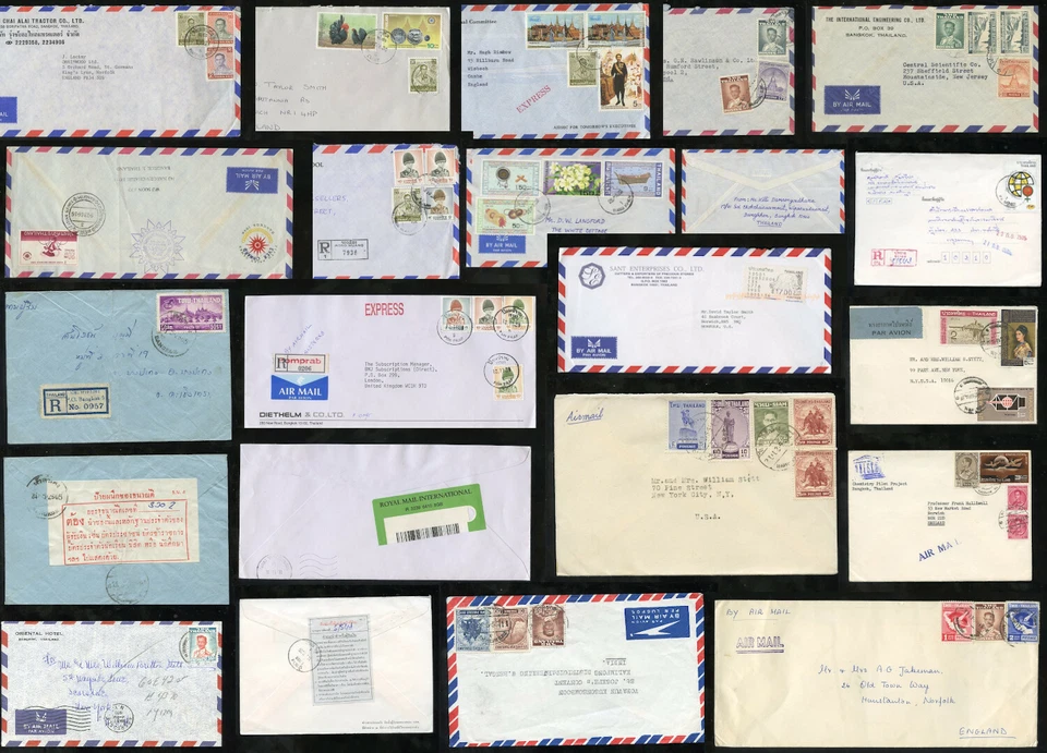 TAILANDIA CUBRE SOBRES HISTORIA POSTAL Comercial Impreso etc. Precio individual Foto 1 de 1