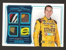 2016 Panini National Treasures Kyle Busch Quad Relic Patch Card 1/1