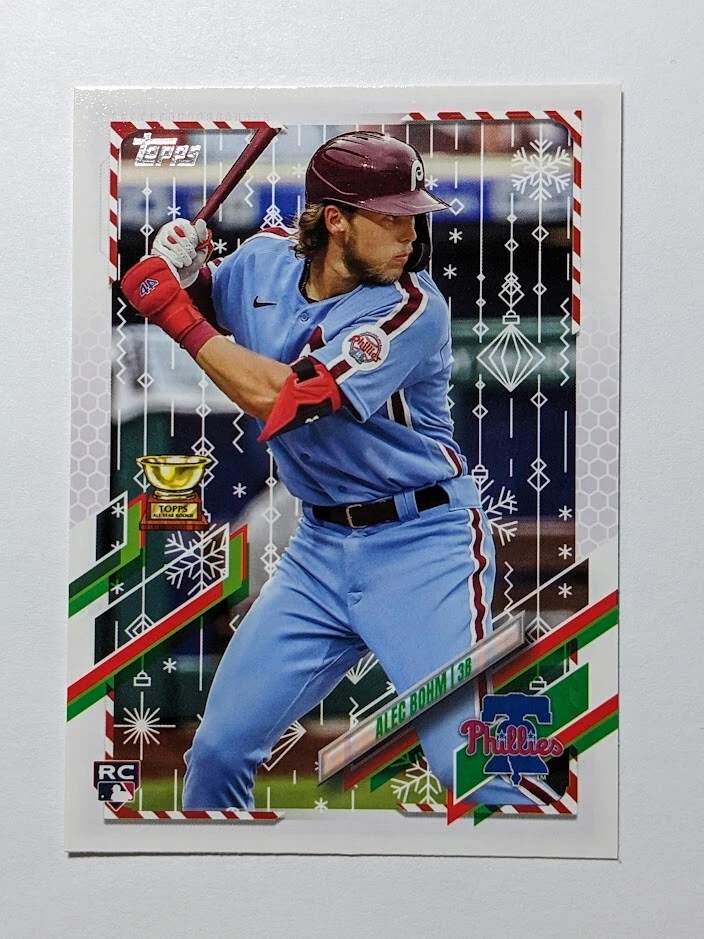 2021 Topps Holiday Alec Bohm RC #HW212 Phillies - Image 1 of 2
