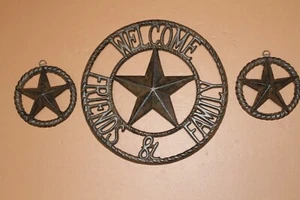 Mothers Day Gift Unique Western American Welcome Friends Family Plaque Set - Picture 1 of 9